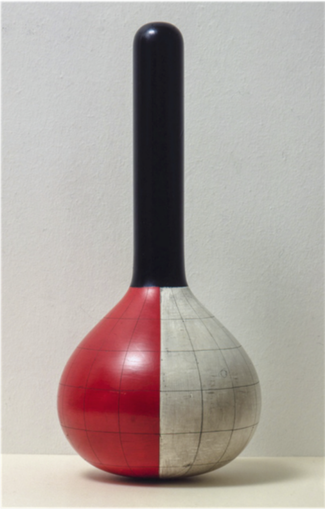 Smooth Tower of Rubber, 1968, painted wood, height 60 cm. Finnish National Gallery / Ateneum Art Museum. Image: Lasse Koivunen